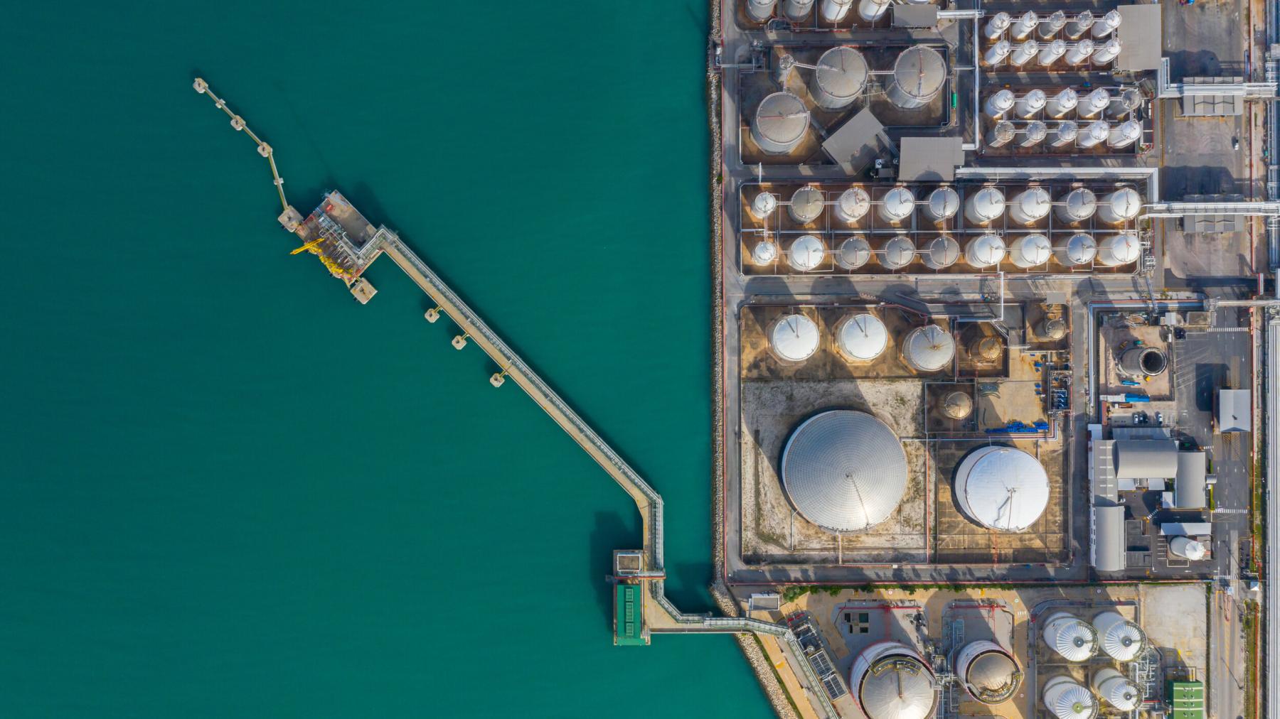 Aerial image of loading dock